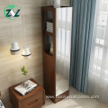 Full-length Mirror Dressing Cabinet Wooden Standing Wardrobe